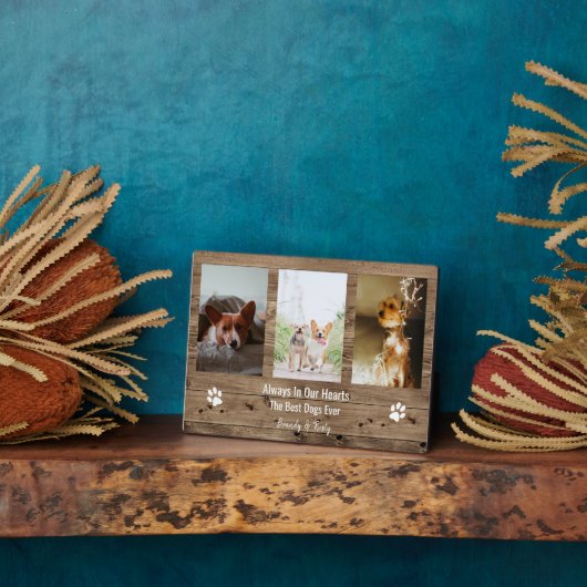 ペットの思い出 オーダーメイド 写真コラージュ フォトプラーク (側面)