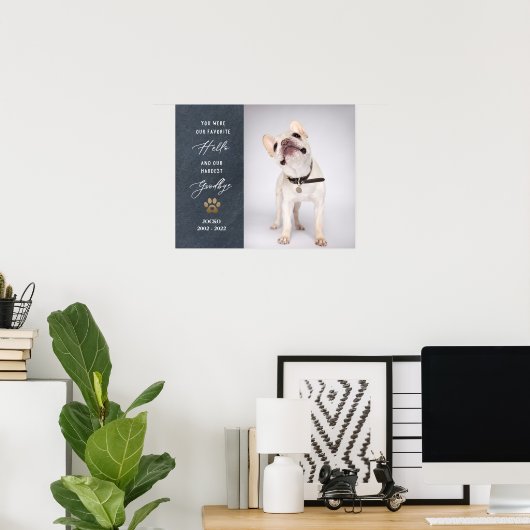 ペットの思い出 愛するペットの写真をオリジナルデザインで ポスター (ホームオフィス)