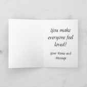 ペットの息子の娘さんでお母様と暮らす幸せ カード (内部)