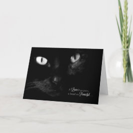 ペットの悔やみや弔慰で猫を亡くす – 黒猫 カード
