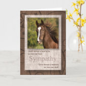 ペットの悔やみや弔慰の損失の馬の西ブラウン カード (黄色い花)