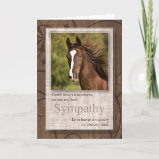 ペットの悔やみや弔慰の損失の馬の西ブラウン カード