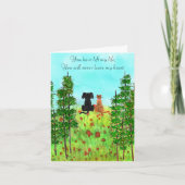 ペットの悔やみや弔慰グリーティングカードの紛失 カード (正面)