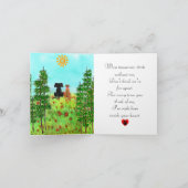 ペットの悔やみや弔慰グリーティングカードの紛失 カード (内部)