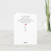 ペットの悔やみや弔慰グリーティングカードの紛失 サンキューカード (裏面)