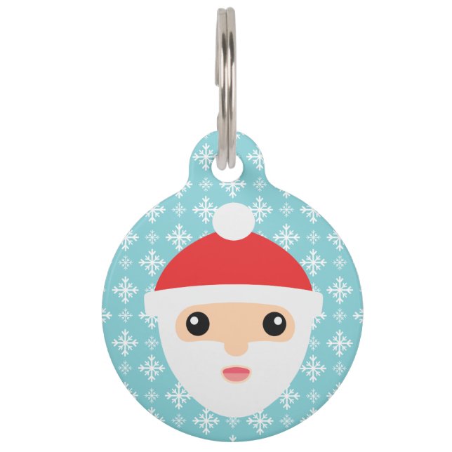 ペットの情報が入ったかわいい漫画サンタクロース ペット　ネームタグ