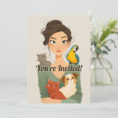 ペットの愛に満ちたあたたかな肖像 招待状 (スタンド正面)