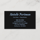 ペットの愛犬の愛称 名刺 (裏面)