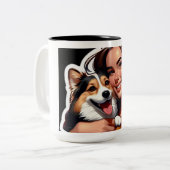 ペットの愛 ツートーンマグカップ (正面左)