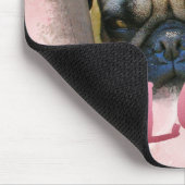 ペットの愛：ピンクのフォトフレーム、ハート&ラブ – ホル。 マウスパッド (コーナー)