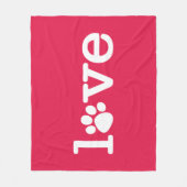 ペットの愛 フリースブランケット (正面)