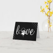 ペットの愛 |ポープリントハートスクリプト悔やみや弔慰 カード (黄色い花)