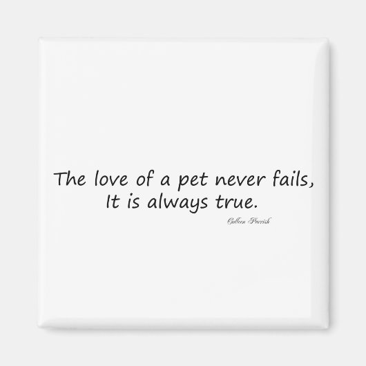 ペットの愛(言葉のみ) マグネット (正面)