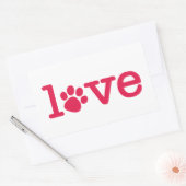 ペットの愛 長方形シール (封筒)