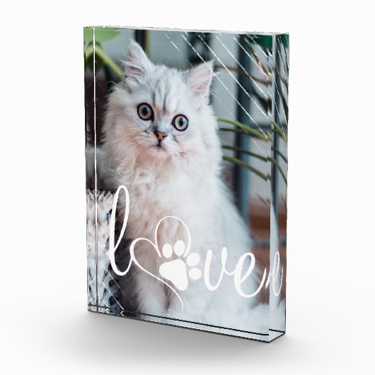 ペットの愛 | Paw印刷ハートスクリプト引用文写真 フォトブロック (右)