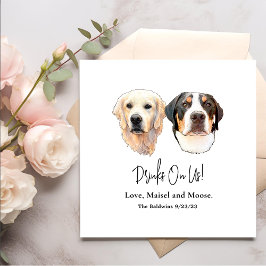 ペットの手のスケッチパーソナライズされた飲み物を私に スタンダードカクテルナプキン