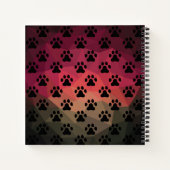 ペットの手のプリント、猫/犬の足跡パターン ノートブック (裏面)