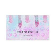 ペットの手の紫色の青いパターン