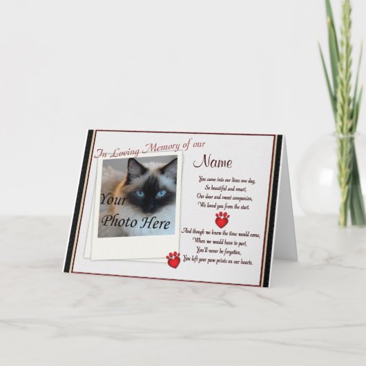 ペットの手摺告知 – 犬猫 案内状 (正面)