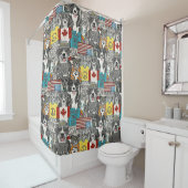 ペットの抗議 シャワーカーテン (インサイチュ)