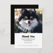 ペットの損失ありがとうお見舞いカード サンキューカード (正面/裏面)