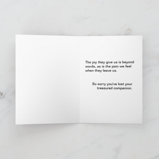 ペットの損失… カード (内部)
