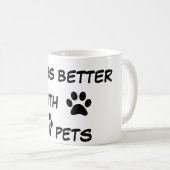 ペットの方がPETSライフが良い コーヒーマグカップ (正面右)