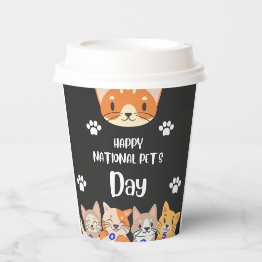 ペットの日ユニークお祝い2025年2月20日 紙コップ (正面)