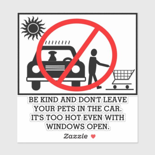 ペットの暑い天気の安警告全性 シール (シート)