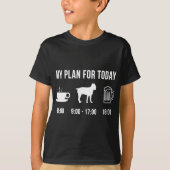 ペットの杖コルソ犬の今日の私の計画をパピー Tシャツ (正面)