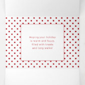 ペットの楽しいクリスマスタイポグラフィ | フォト | ドット 三つ折りクリスマスカード (内部中)