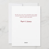 ペットの楽しいホリデーカード 赤いロットのおやつ シーズンカード (裏面)