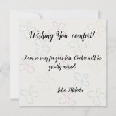 ペットの死のお悔やみカード カード (裏面)