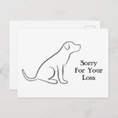 ペットの死への哀悼　お悔やみ申し上げます ポストカード (正面/裏面)