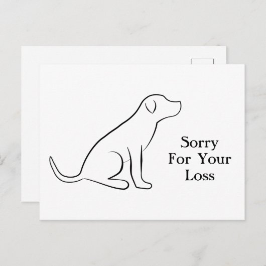 ペットの死への哀悼　お悔やみ申し上げます ポストカード (正面/裏面)