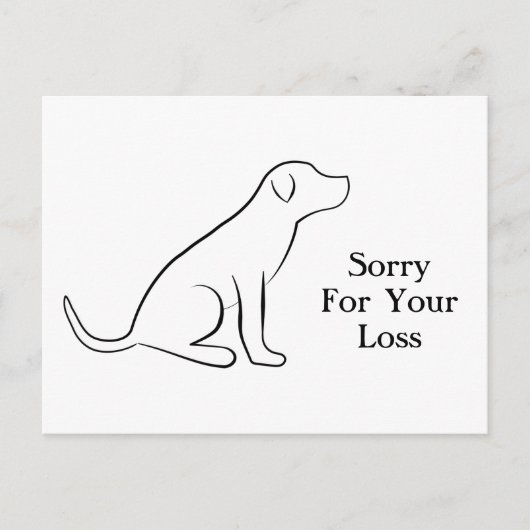 ペットの死への哀悼　お悔やみ申し上げます ポストカード (正面)