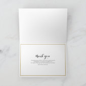 ペットの死への哀悼 写真 エレガントなゴールド サンキューカード (内部)