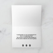 ペットの死への犬の共感 カード (内部)