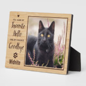 ペットの死を偲ぶ猫の追悼プレート フォトプラーク (側面)