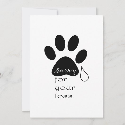 ペットの死を悼むカード 哀悼の意を表す (正面)
