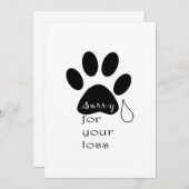 ペットの死を悼むカード 哀悼の意を表す (正面/裏面)