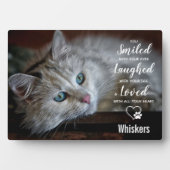 ペットの死を悼む写真の記念品 猫 ペットの追悼 フォトプラーク (正面)