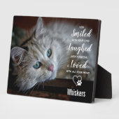 ペットの死を悼む写真の記念品 猫 ペットの追悼 フォトプラーク (側面)