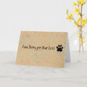 ペットの死を悼む方へのお悔やみカード | ペットの喪失 カード (黄色い花)