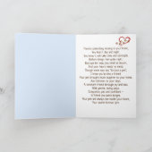 ペットの死を悼む足跡ハート カード (内部)