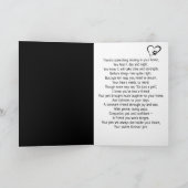 ペットの死を悼む足跡ハート カード (内部)