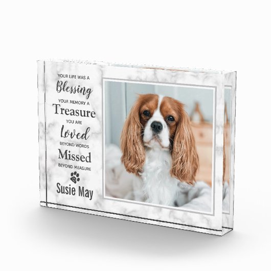 ペットの死を記念したペットのお悔やみ フォトブロック (右)