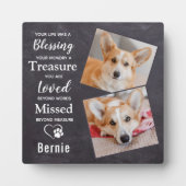 ペットの死を記念したペットパーソナライズされた写真 フォトプラーク (正面)