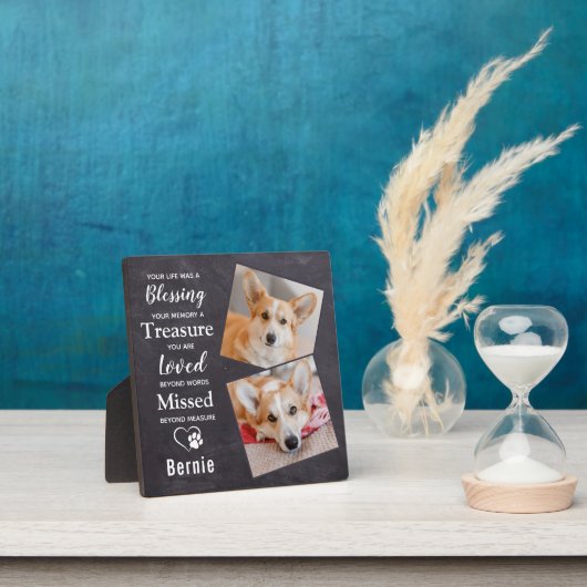 ペットの死を記念したペットパーソナライズされた写真 フォトプラーク (インサイチュ)