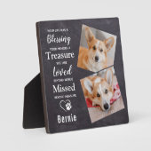 ペットの死を記念したペットパーソナライズされた写真 フォトプラーク (正面)